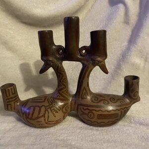 Heron Martinez Mendoza Vintage Five Candle Duck Candelabra Rare!!! Signed HMM